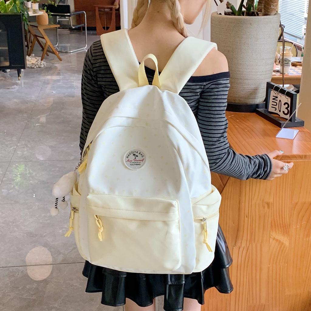 Cute Schoolbag Versatile Fresh Travel Lightweight Large Capacity Backpack College Students High School Junior High School Girls Backpack Tide