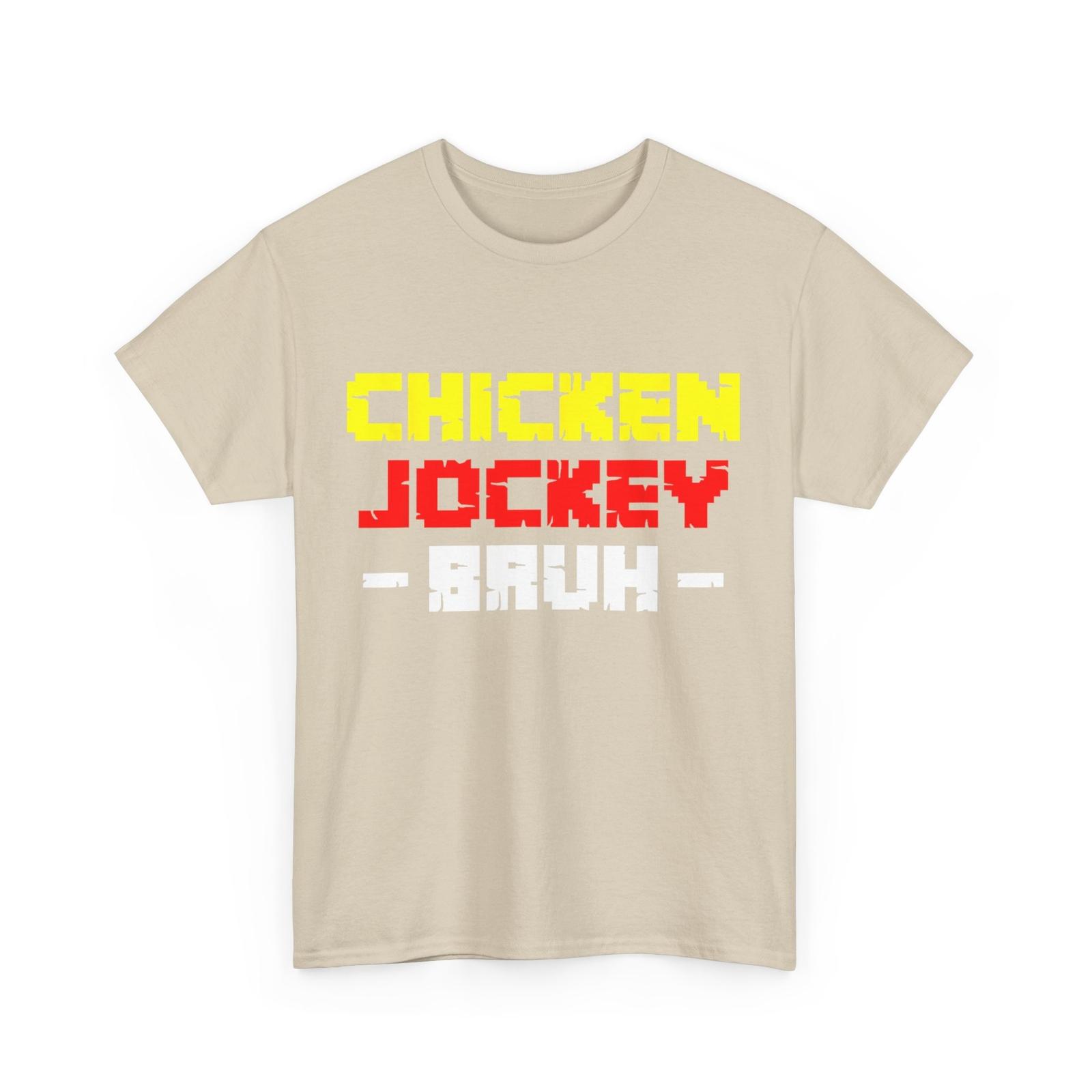 Funny Gamer Chicken Jockey Meme Chicken Jockey Bruh T-Shirt S