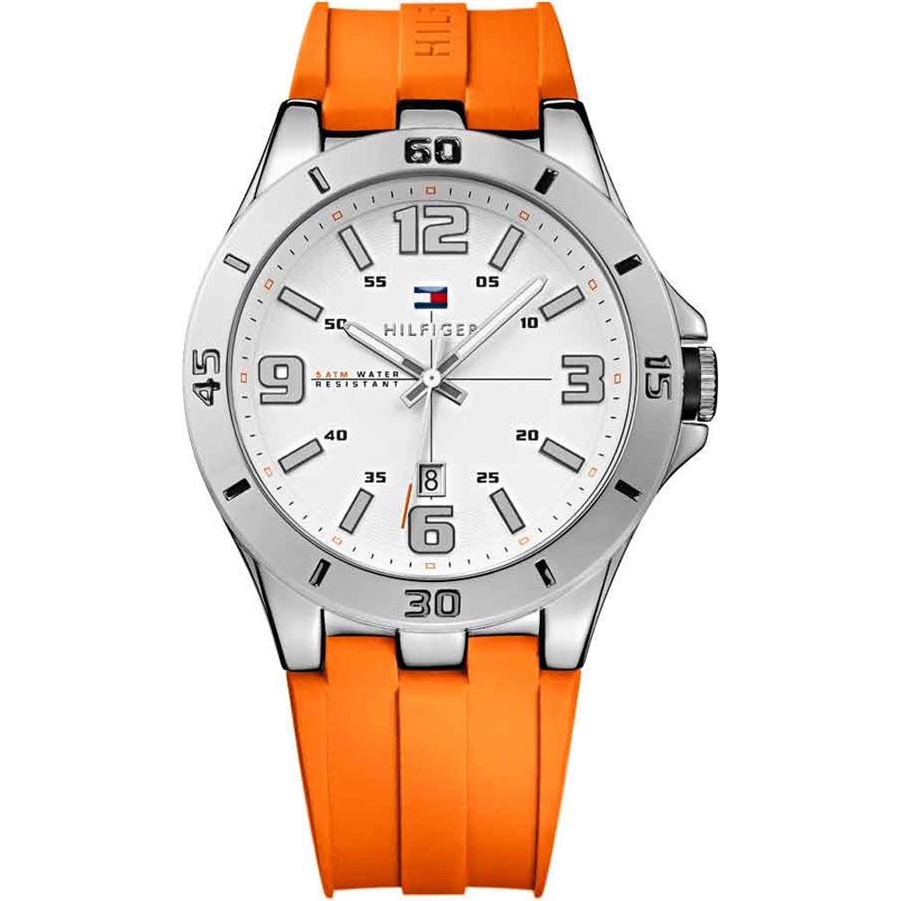 

Tommy Hilfiger Drew White Dial Orange Silicone/Rubber Strap Men s Quartz Watch 1791063 белый