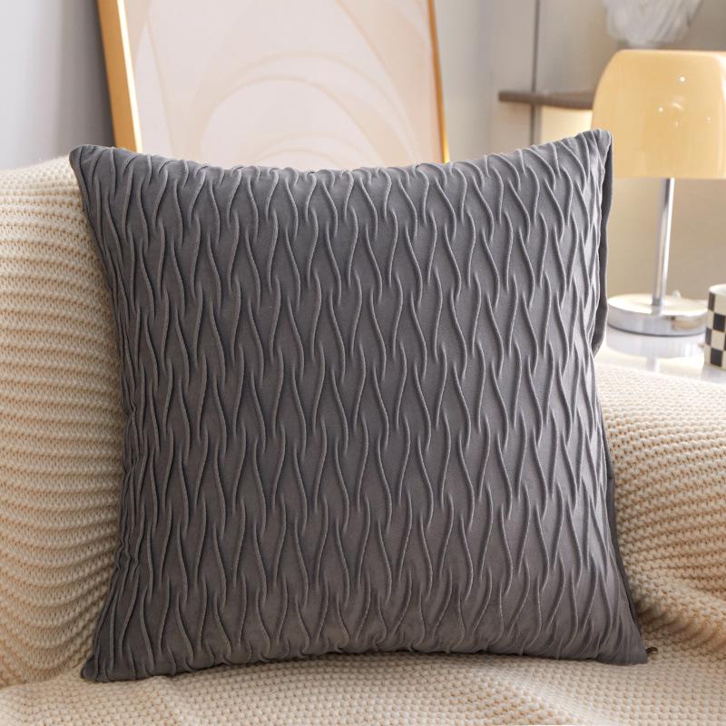 Velvet Wrinkle-Style Soft Back Cushion for Sofa or Bed