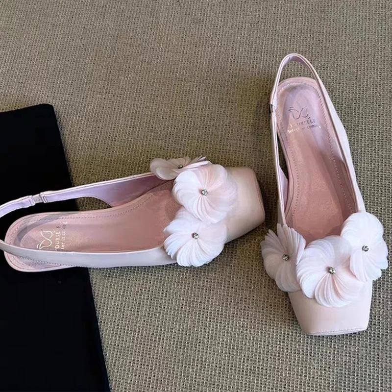 Fashion Flats Women Sandals Flower Fashion Shoes Dress Cozy Casual Shoes Summer Woman Slippers 2025 New Trend Brand Women’s Zapatillas