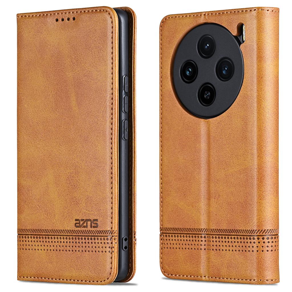 AZNS For vivo X100s 5G Case Magnetic Auto Closing PU Leather Phone Wallet Cover