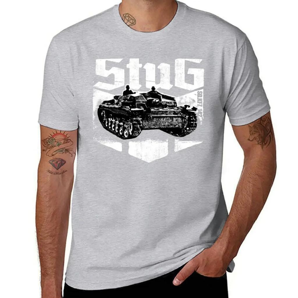 StuG III TShirt cotton graphic tees korean fashion Blouse men clothings 2025 new model