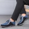 New Men's Sports Shoes Fashion Brand Classic Lace Up Casual Loafers Leather Shoes Black Business Men's Shoes Plus Large Size