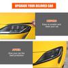Soft Carbon Fiber Front Headlight Eyebrow Trim Sticker For Toyota Supra A90 19+