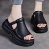 Sandali Moda da Donna con Zeppa Spessa per Aumentare l'Altezza Sandali Versatili Monopezzo con Suola Morbida Retrò