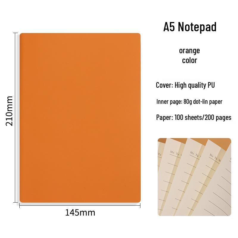 A5 Soft Leather Business Notebook Gift Set - Customizable Logo Can Print LOGO
