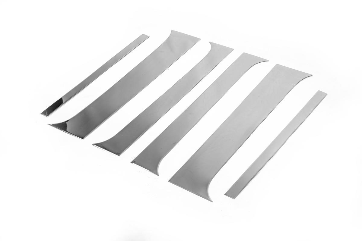 

Хром на стійки (6 шт, нерж) для Nissan Navara 2006-2015 рр.