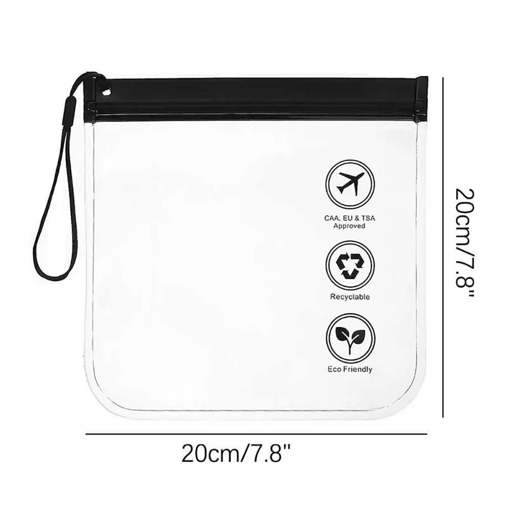 1Pcs Waterproof Flight Make Up Bag Transparent Cleaning Storage Organizer Toiletry Bag  For Women