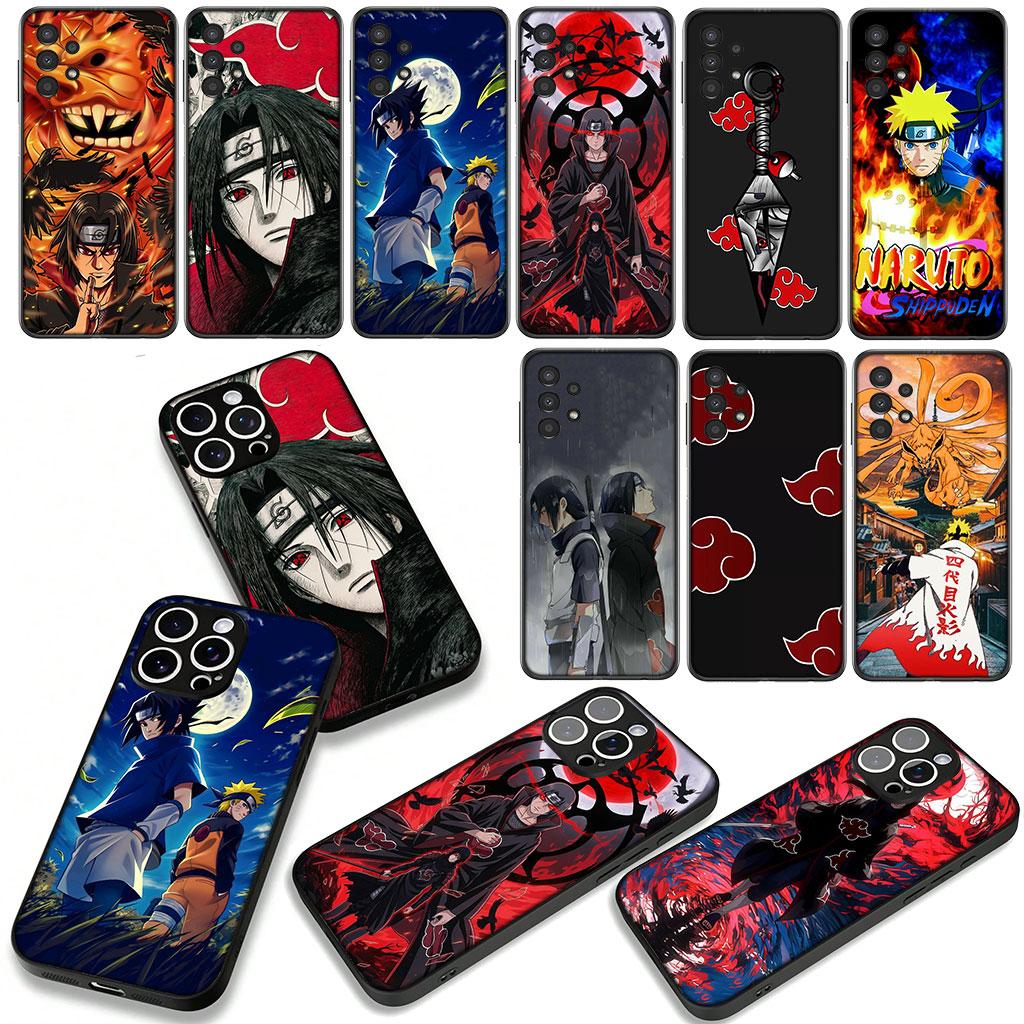 for Samsung Galaxy A25 A37 A57 A12 A14 A50 A51 A70 A71 A72 A21S A04 Note 20 9 8 10 Case Akatsuki Narutos Itachi Uchiha Sasuke