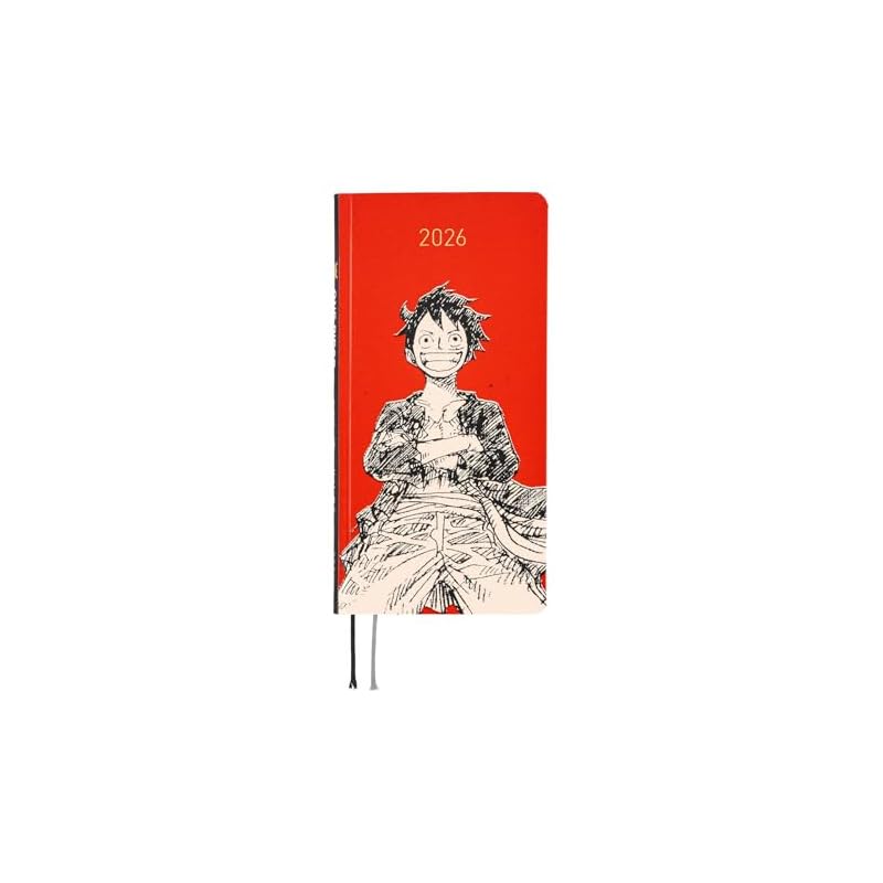 Hobonichi Techo 2026 weeks ONE PIECE magazine/Straw Hat Luffy RED January start Weekly planner Weekly left Slim vertical