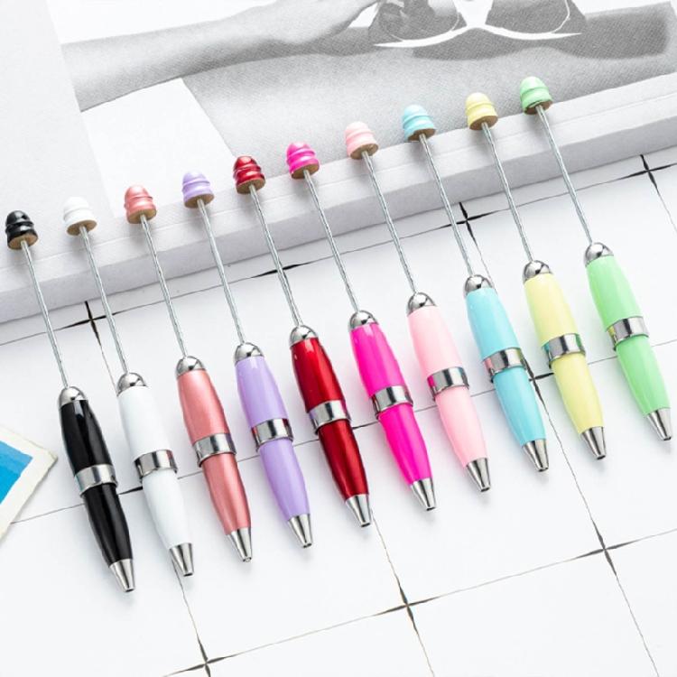 6x 1.0mm Writing Pen Beadable Ballpoint Pen Creative DIY Beaded Pen for Student
