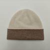 Autumn and winter color matching knitted hats, men's and women's cold hats, face-showing small wool hats, seamless integrated double-layer two-color c