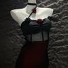 Dunkler Stil Sexy Mesh Rose Neckholder Bodycon Kleid für Frauen - Reif, Vielseitig, High-End Design