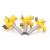 1/3pc 6mm 1/4 Inch Shank T Type Bearings Wood Milling Cutter Industrial Grade Rabbeting Bit Woodworking Tool Router Bits for Wood