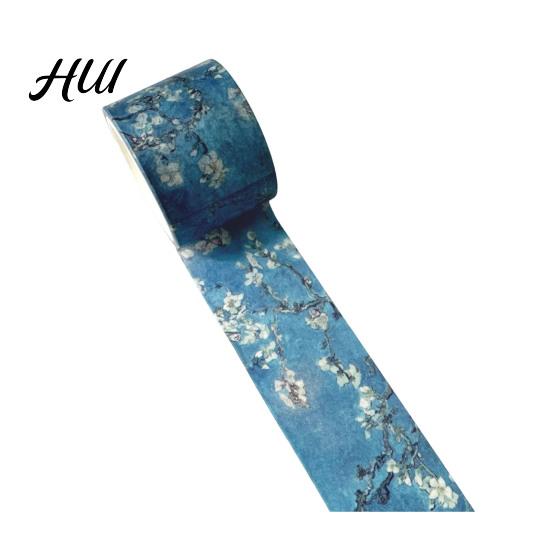 Craft Masking Tape Washi Tape, Oil Painting Decorative Artist Patterns Adhesive High Color Saturation for DIY Crafts, Junk Journal, Gift Wrapping,