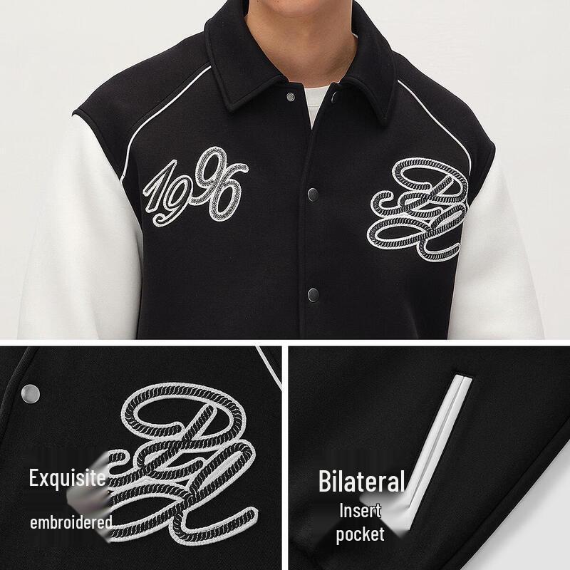 Semir Men's Color Block College Style Baseball Jacket