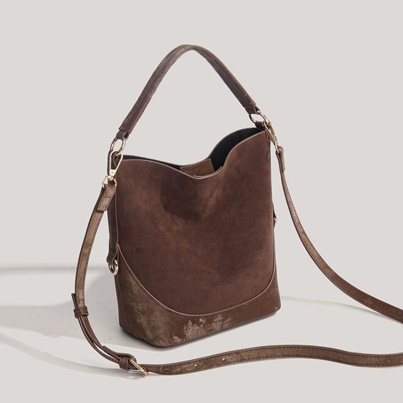 High-end Fashionable Single-shoulder Crossbody Bag, Niche Large-capacity Bucket Bag Casually