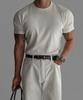 Baulopeulodeogteu Fine Ribbed Muscle Short Sleeve Knit Tee [Ivory]