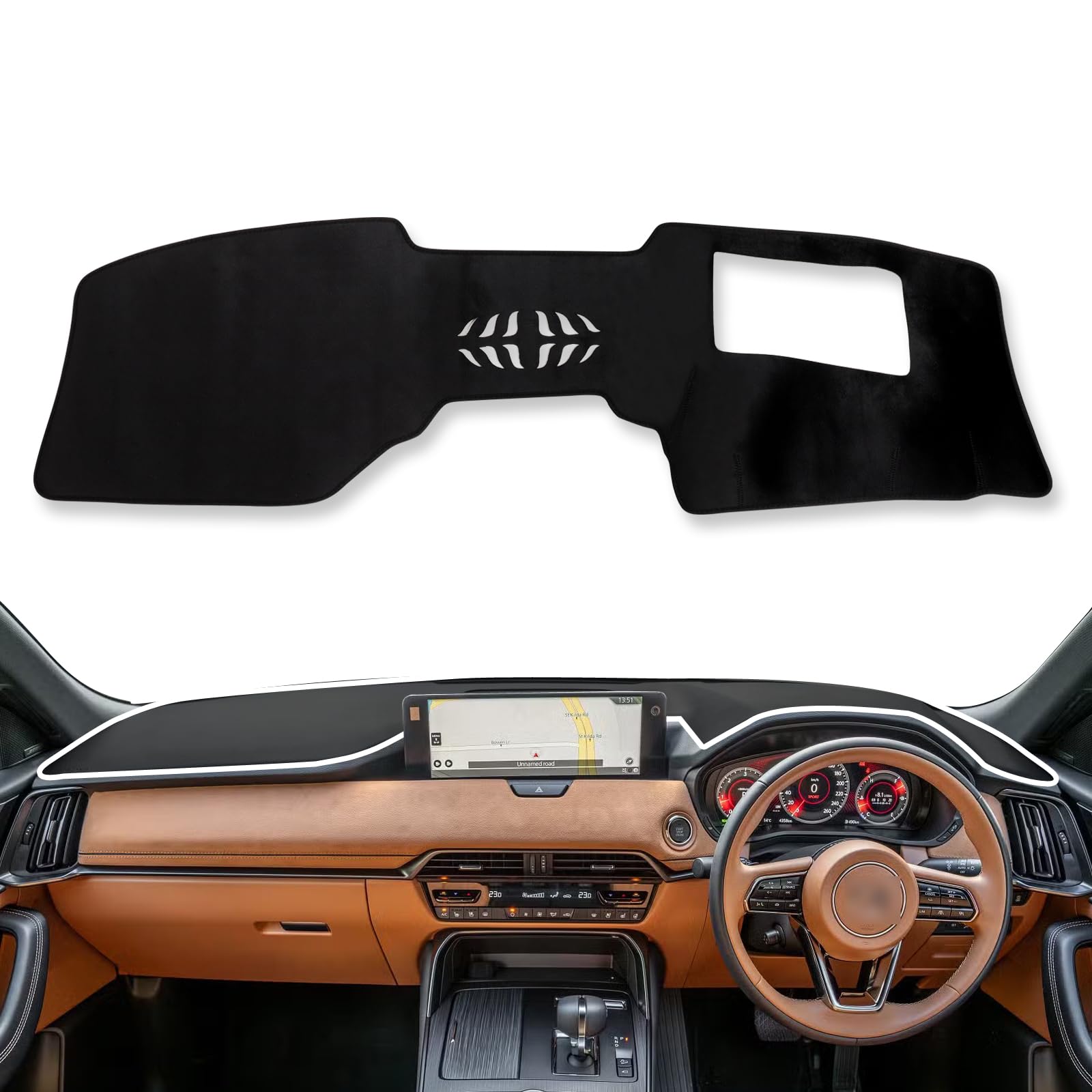 

ZUNDUO Mazda New KF Series Exclusive Dashboard Mat Dashboard Cover MAZDA KH5P KH3P KH3R3P KH5S3P September 2022 Current Dashboard Protective Mat CX60 чёрный