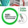 Green Color Cable Push Puller 5-50 Meter Duct Snake Rodder Fiberglass Duct Rodder Electrician Tool