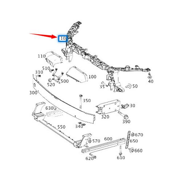 Mercedes-Benz B-Class W247 Radiator Support