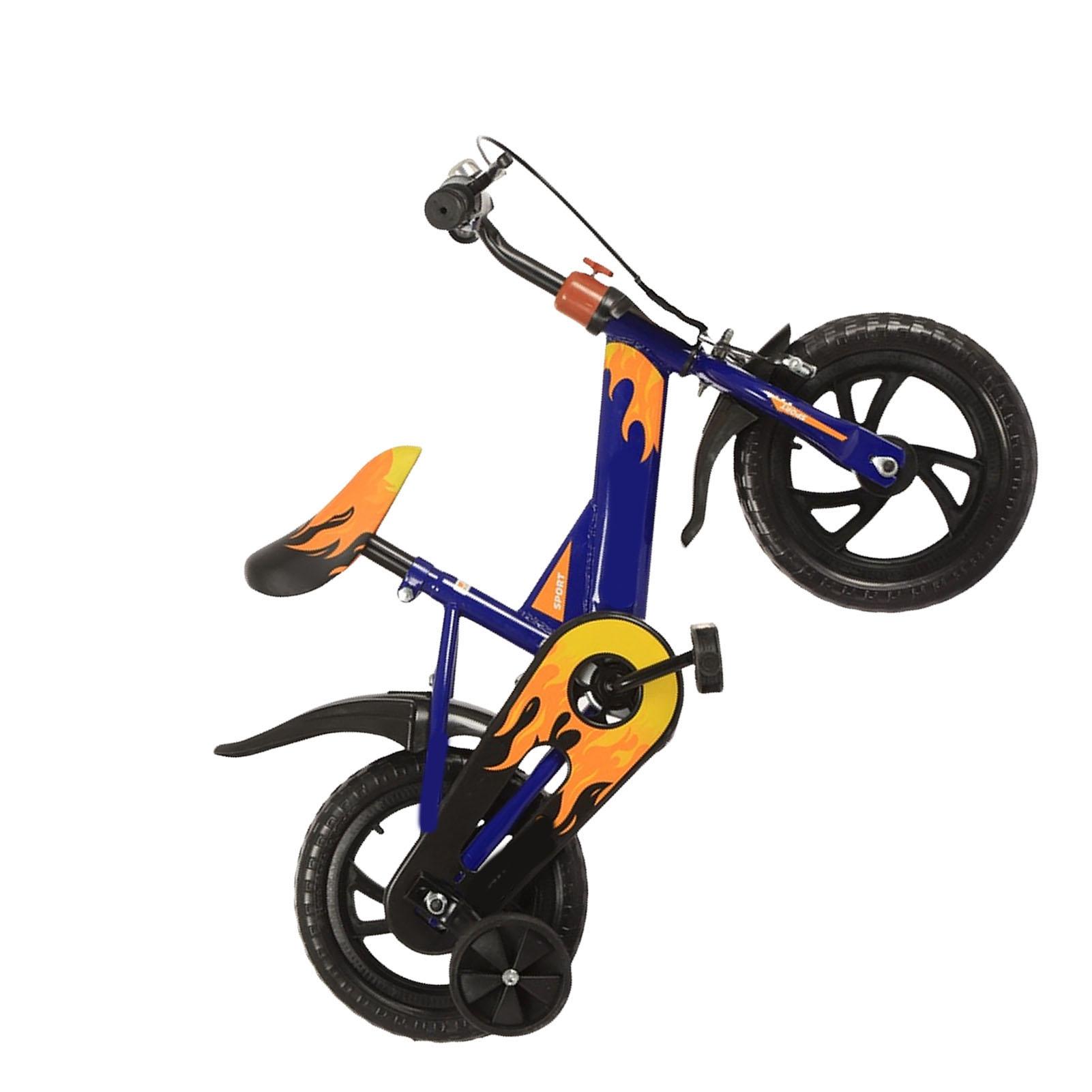 12 Inch Kinderfiets Professioneel Geïntegreerd Ontwerp Lichtgewicht Kinderfiets met Zijwieltjes voor Leeftijden 1‑5 Jaar black
