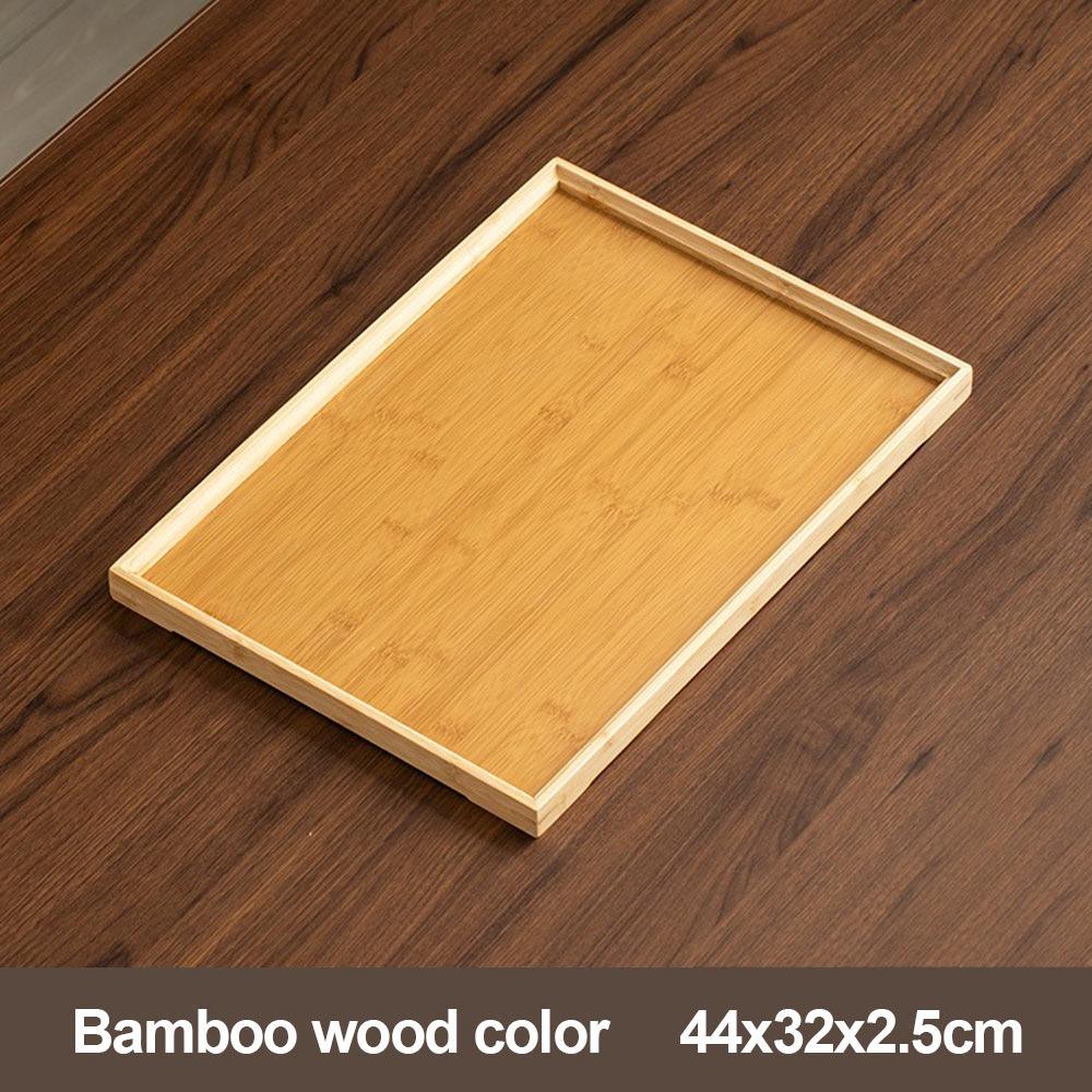 Retro Style Food Storage Trays Natural Bamboo Dessert Pallet Decorate Tray Wooden Tray  Bathroom