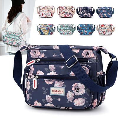 Nylon Women's Bag Printed Bag Shoulder Crossbody Bag Middle-aged Mother Bag