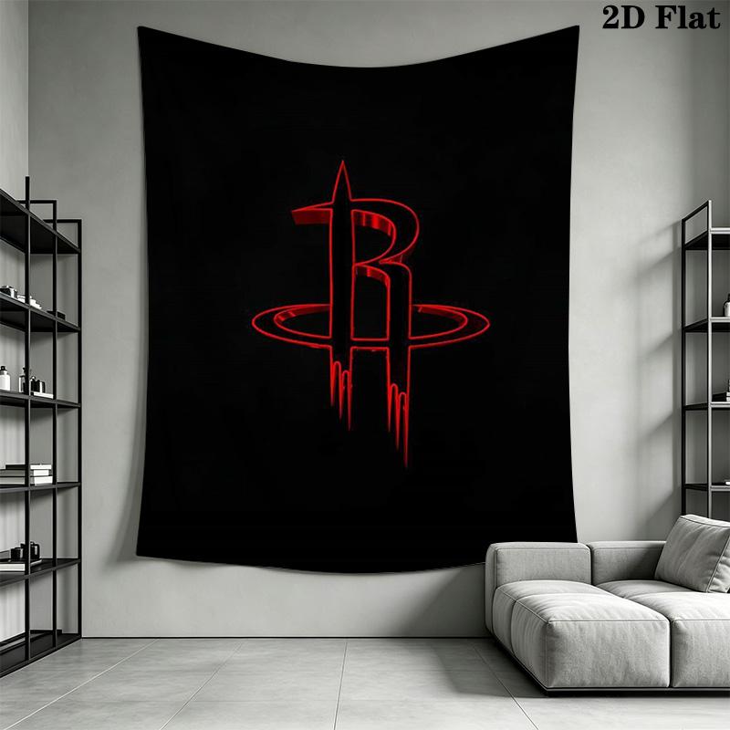 Rockets Logo Design Threepiece Set 1 Duvet Cover 2 Pillowcase Without Core Bedding Set Soft And Comfortable Christmas Birthday Gift