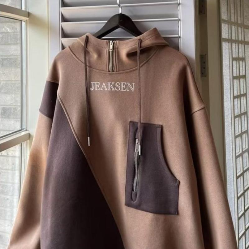 Hiphop mikina pánská High Street zimní oversize bunda s kapucí top s dlouhým rukávem