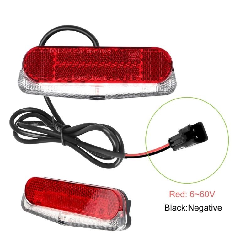 High Brightness Long Lasting Waterproof ABS LED Rear Light for 36V And 48V Regular Bicycles And E Bikes Night Riding