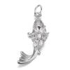 1 Piece Brass Ocean Jewelry Pendants Carp Fish Gold Plated Enamel Lucky Fish 3D Red Cubic Zirconia For DIY Necklace Making