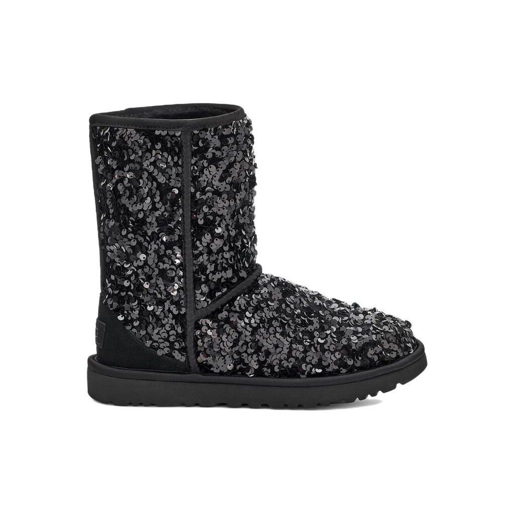 UGG Adidași Clasici Scurți cu Paiete Groase - Negru pentru Femei 1130650-BLK