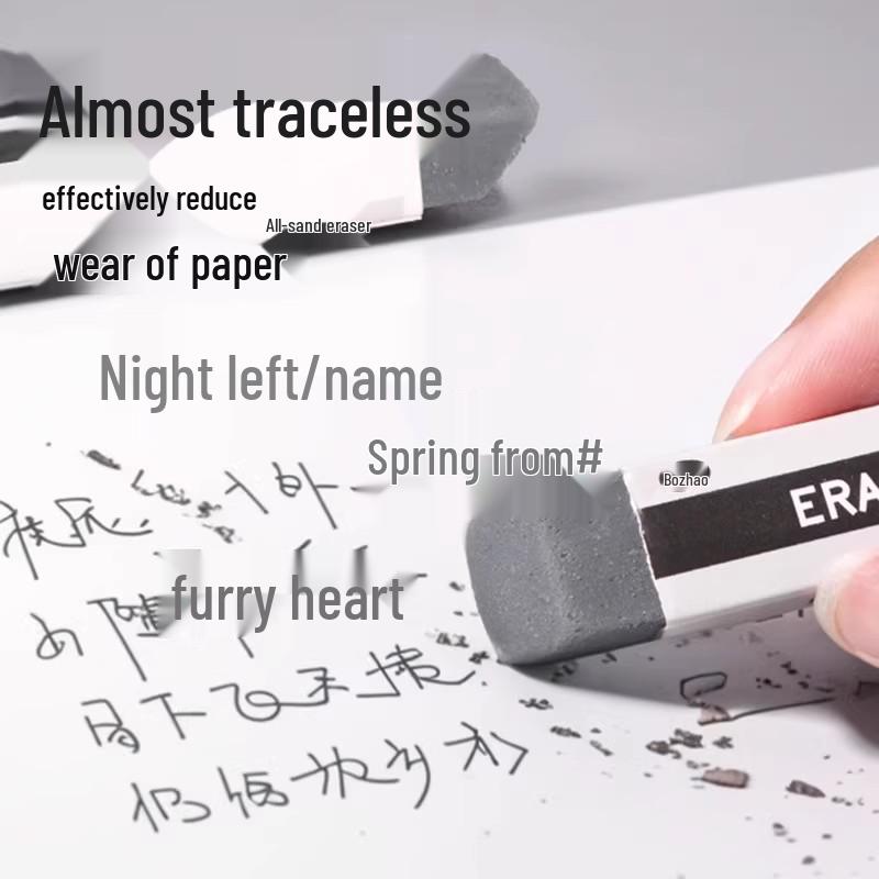 Erasable Dual-Use Pen & Frosted Eraser Combo: Fountain, Ballpoint, Gel, Pencil - No Marks, Perfect for Students & Exams