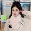 Soft Fleece Winter Scarf Men Women Warm Breathable Stylish Plain Printed Neck Wrap In Multiple Colors