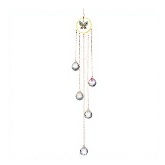 Wind Chime Sun Catcher 7-Color AB Crystal Balls & Light Beads Crystals Ball