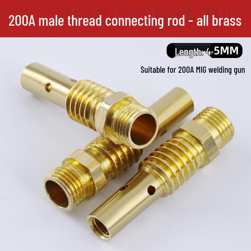 350A/500A MIG-Schweißgerät, Schweißbrenner, 200A Innen-/Außengewinde, Düse und Sitz aus Messing/Kupfer