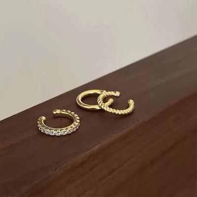 S925 Sterling Silver Luxury Ear Cuff for Women - Chic, Retro, Non-Pierced Design