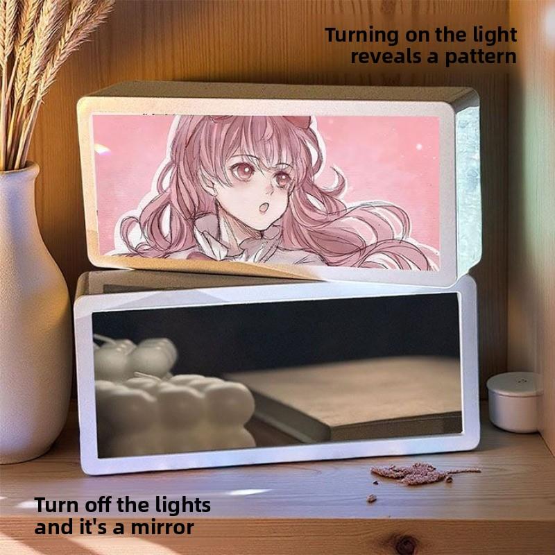 18.8cm/7.4in Charlie IX Dodomo 3D Anime Acrylic Light Box Table Cartoon Figures Color Night Touch Plug In Lamp Atmosphere Decor