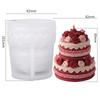 Rose Cake Shaped Aromatherapy Candle Silicone Mold DIY 3D Soap Gypsum Resin Casting Mould Handmade Wedding Ornament Gift