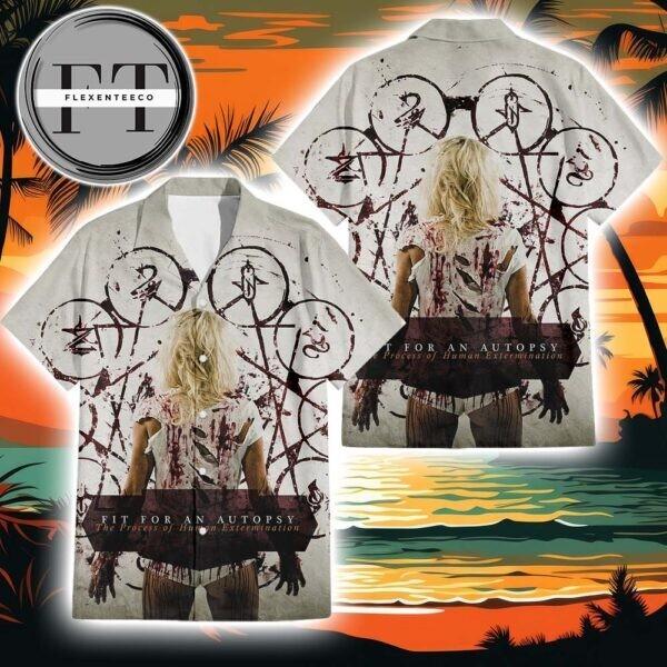 Fit For An Autopsy The Process Of Human Extermination Album Cover 2025 Summer Ha Unisex T-Shirt XXXXL
