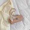 Borsa a tracolla da donna con sciarpa di seta retrò, borsa da viaggio casual, borsa a mano, borsa da donna con patta dal design minimalista