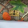 [Pre-Owned] Padlock Metal Lock Buckle Bag Floral Bird Print Vintage Logo Canvas Leather Chain Wallet Handheld Shoulder Bag Clutch - Very Good #1106KB5