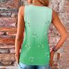 New Womens Fashion Summer Tank Tops Sleeveless Camisole V Neck Blouses Printed Shirts Loose