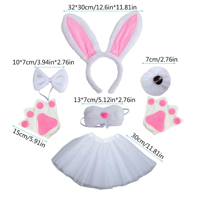 Halloween Easter Bunnies Costumes for Kids Animal Costume Cosplay Accessories