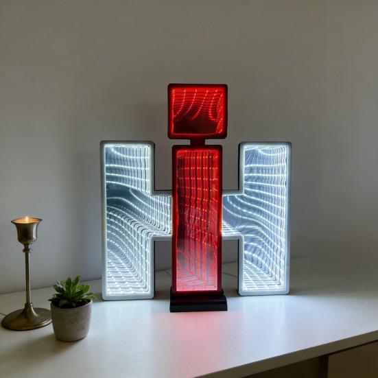 International Harvester Tunnel Light Shaped Table Lamp Retro LED Desk Lamp for Living Room Bedroom Bar Unique Home Decor Novelty Gift