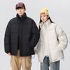 2025 Winter Couple's Stand-up Neck Padded Jacket Men's Fake Two-piece Padded Jacket Thickened Thermal Padded Jacket