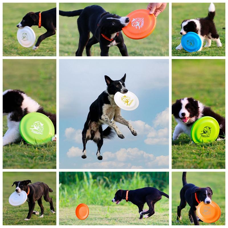 18.5/23.5cm Pet Silicone Training Dog Flying Discs Toy Interactive Dog Chew Toy Resistance Bite Soft Rubber Toys Flying Discs