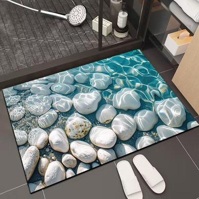 Nordic 3D Visual Stone Diatom Mud-Resistant Easy Clean Entrance Doormat